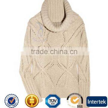 100% Cashmere Sweater Cable Knit Pattern Designs For Women