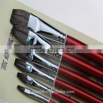 Round Shape Pure Wood Wholesale Artist Paint Brush 4pcs photo-2