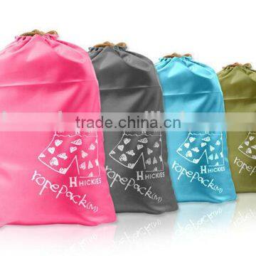 korean style fabric nylon small drawstring storgage bag for small quantity order