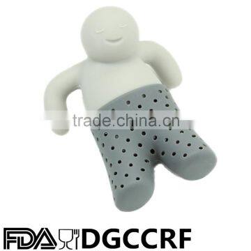 Silicone Mr.Tea Infuser Loose Tea Leaf Strainer Herbal Spice Filter Diffuser TEA Silicone Mr Tea Infuser