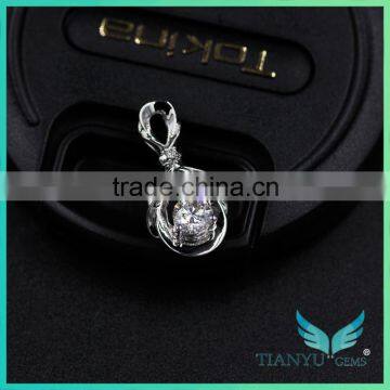 Foreverone DEF White Moissanite Diamond Pendent 18K White/yellow Gold for Necklace photo-6