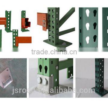 Customized New Tear Drop Pallet Rack Upright Frame Pallet shelving systems