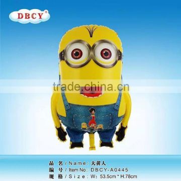 Fashion cartoon Inflatable balloon, foil/aluminum cartoon balloon,big minions balloon for baby