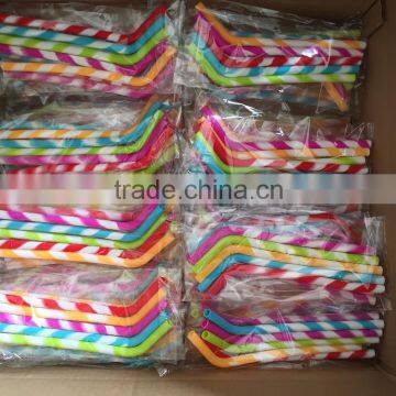 2016 Silicone Reusable Drinking Straws Adjustable Length Plastic Straw photo-3