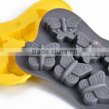 hot Silicone Cake Molds 6 Holes Butterfly