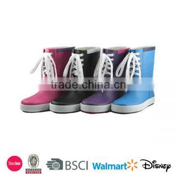 UK rainbow laced kid rubber boots