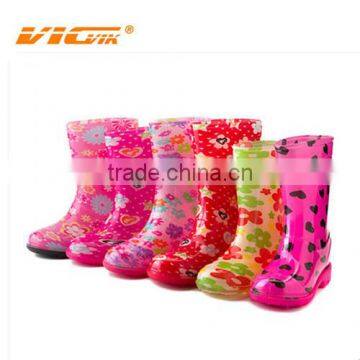 High quality mixed color the frog design child rain boot kids rain boots