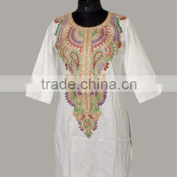 Cotton Coding Embroidery tops