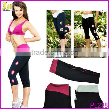 Hot Summer Women Tights Yoga Running Leggings High Waist Cropped Short Leggings Pants Render Pants With Hole Design