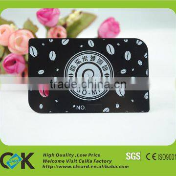 engraved black metal business card from ShenZhen China factory