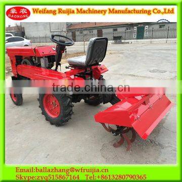 2015 new China farm machinery diesel engine four wheel mini tractor with rotary tiller ,four wheel tiller for sale