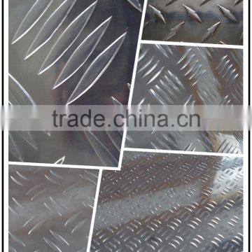 5 bars embossed aluminum plate, aluminum sheet