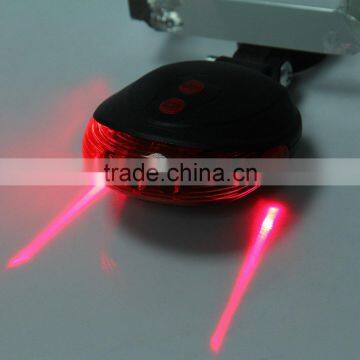 3 LED Lamps Waterproof Cycling Seatpost BikeTaillight Warning Flashing Light With Dual Laser Lines for Bicycle Accessories photo-2