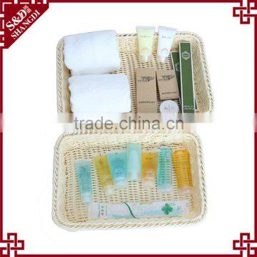 Cheap Wholesales Plastic Rattan Handwoven Basket for Storage Bath Room Accessories photo-6