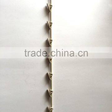 Metal Over Door 7-Hook Clip Strip 20" Long Great For Pantries & Card displays
