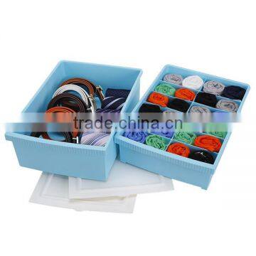 2014 New Plastic Waterproof Socks and Underwear Storage Box Sundries With Two Lids