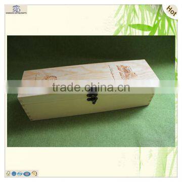 Cheap Decorative Unfinished Single Bottle Wooden Wine Box photo-2