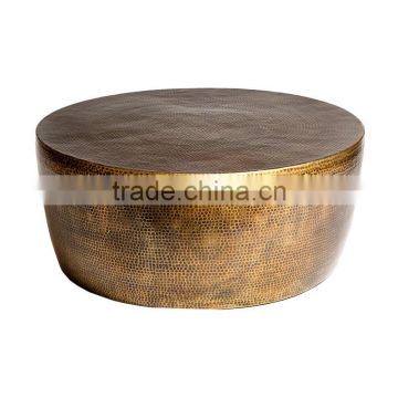 Copper Side Table Hammered by Indian Artisan