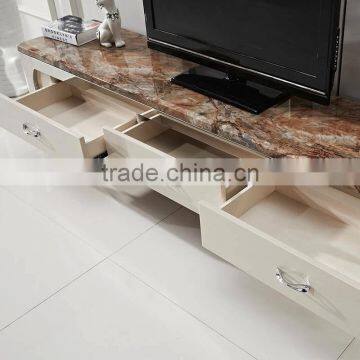 Living Room TV Stand Fireplace Marble Top photo-3