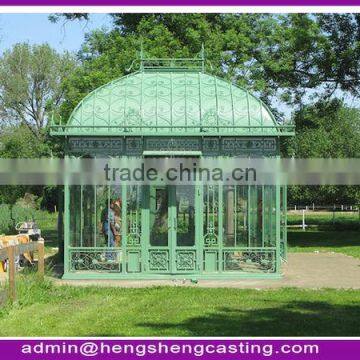 Galvanized Steel Garden Green House / Glass Green House / Conservatory / Sun Room / Gazebo photo-2