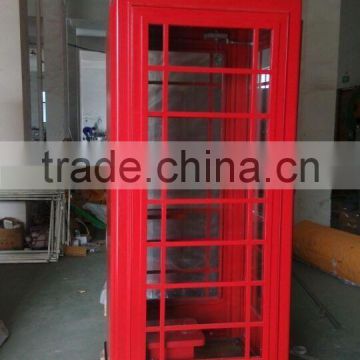 outdoor decoration red antique telephone booth