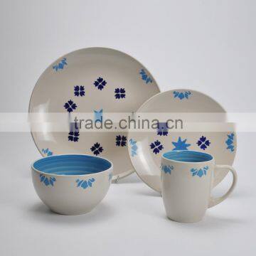 16pcs Dinnerware Set, Stoneware with Handpainting