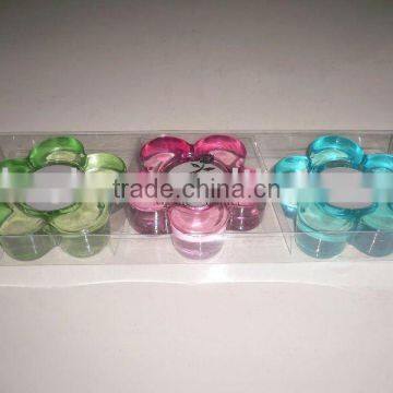 plum blossom shaped glass candle holder