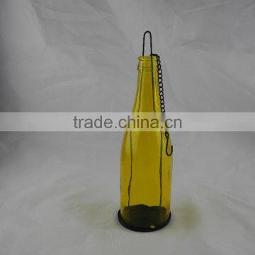 Art Printing Candle Glass Container With Metal Handle photo-2