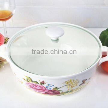 Ceramic Cookware Pot With Glass Lid & Metal Stand photo-2