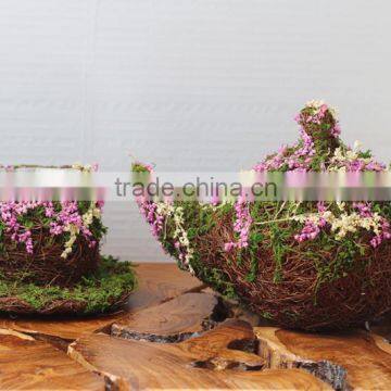 Moss Teapot With Salim and Flower for Wedding Decoration photo-2
