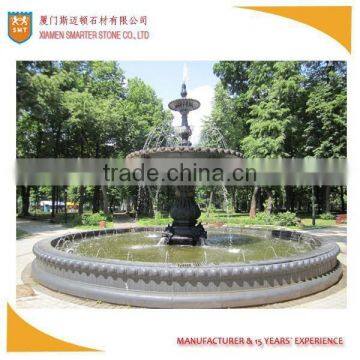 Black big stone water fountain for outdoor