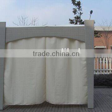 Poly Rattan Gazebo With Curtain photo-2