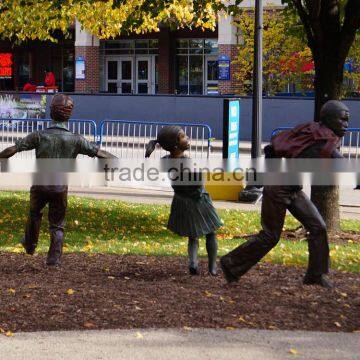 Bronze Casting Foundry Children Playing in the Garden Bronze Statues photo-2