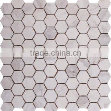 MM-CV228 Wholesales home design natural stone marble hexagon mosaic tiles