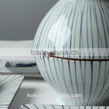 Japanese Style Hand Painting Stripe Sushi Dinnerware photo-4
