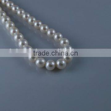 7-8mm white round freshwater pearl strand