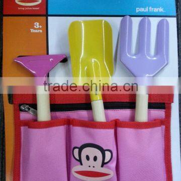 Hot Sale Kids Gardening Tools Set Wood Handle Printed, Children Gardening Tools photo-3