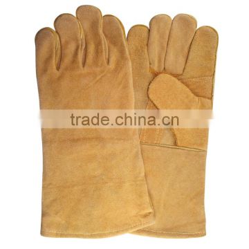 NMSAFETY 14''16'' cowhide split leather welding glove with Full Lining