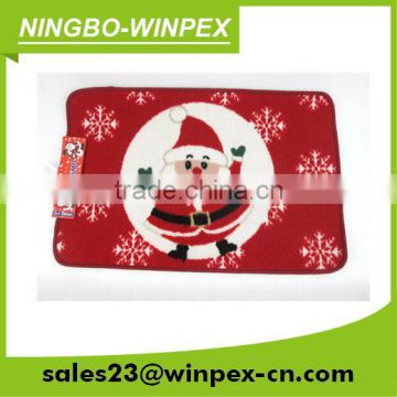 Various styles hot Christmas rectangle fabric floor mats Ground protect cleaning mat