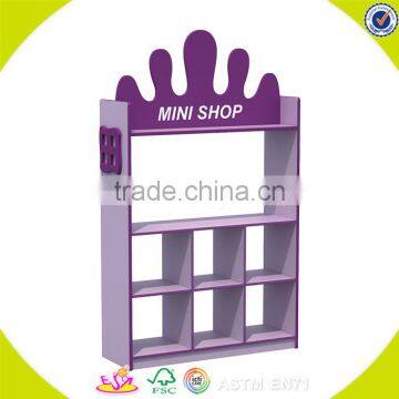 Wholesale Household Design Wooden Toys Storage Shelf for Kids With 5 Plastic Bins 2 Tier Wooden Toys Storage Organizer W08C033 photo-4