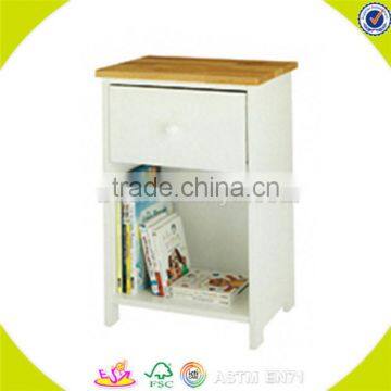 wholesale popular wooden shelf with cabinet delicate wooden white shelf cabinet W08D023