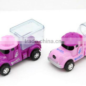 hot selling pull back ABS car promotional candy toy with CE