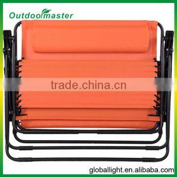 Patio Double Chair Folding Lounge With 2 Cup Holders photo-3