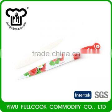 Latest Arrival Fruit Pattern Colored Stainless Paring Fruit Knife With Cover photo-4