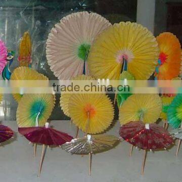 eco-friendly and beautiful sunflower paper design bamboo skewer toothpick for party