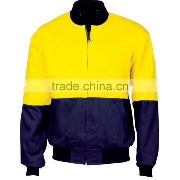 HIVIS TWO TONE COTTON BOMBER JACKET