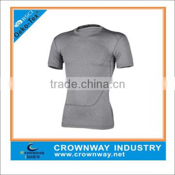 gray color performance blank mens atheletic shirt