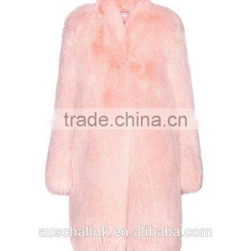 2016 Best Selling Winter Women Pink Sexy Fox Fur Coat OEM Service photo-4
