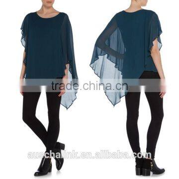 Latest Woman Oversized Sleeve Viscose Blouse New Styles photo-5