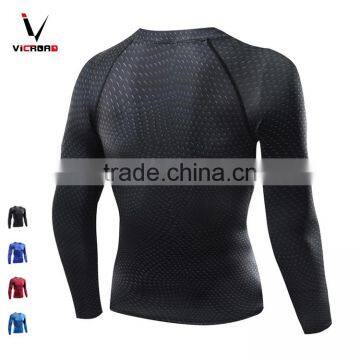 Custom Bodybuilding Skin Plain t Shirt Sublimation Long Sleeve Compression Shirt Men's photo-2